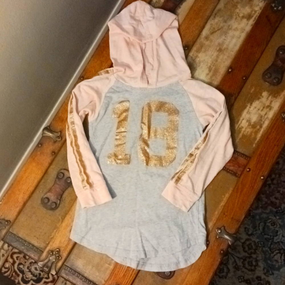Girls Sz 4 Long Sleeve Hooded Tee